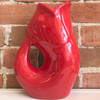 Gurgle Pot Fish Shaped Pitcher Red