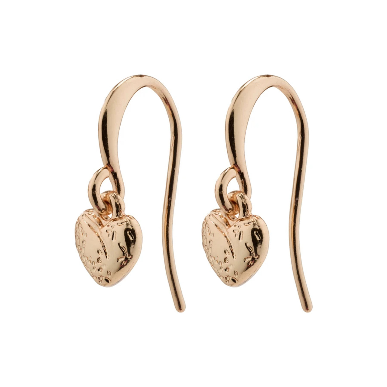 Pilgrim Rose Gold Plated Jayla Small Heart Earrings