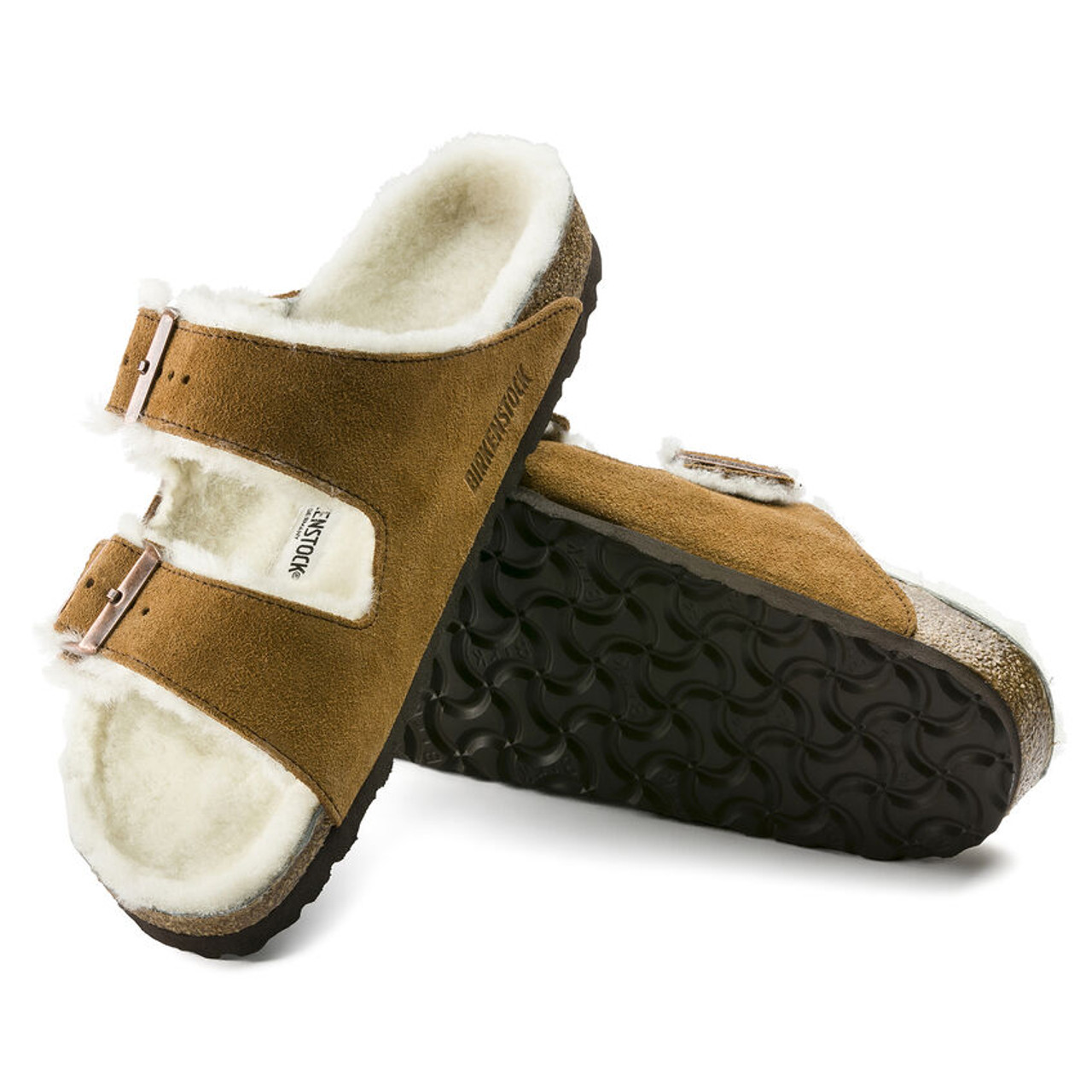 靴 BIRKENSTOCK / Arizona mink suede sandals Arizona Soft Footbed Suede Leather in Color Mink