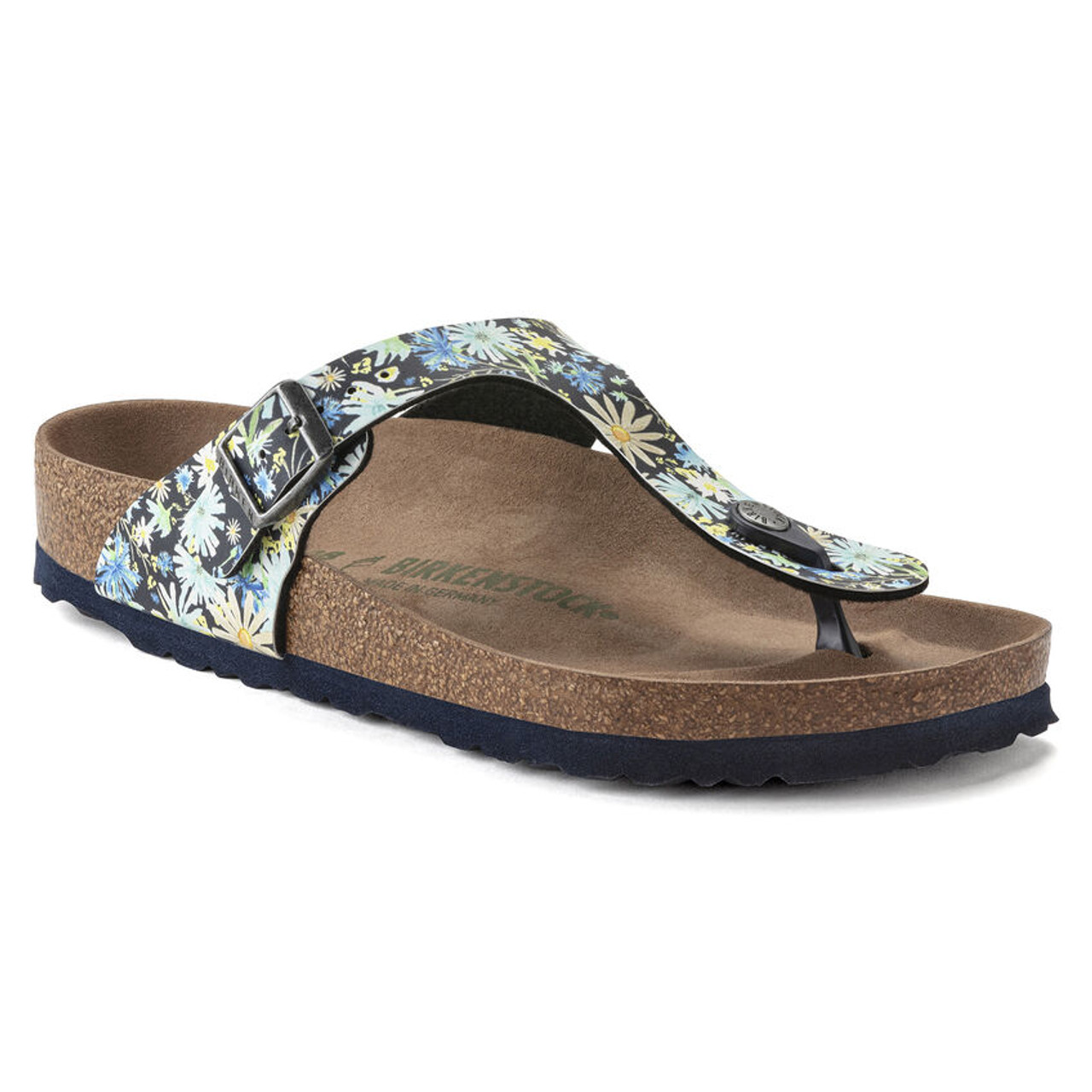 Birkenstock Gizeh BF Summer Floral Navy Vegan Regular