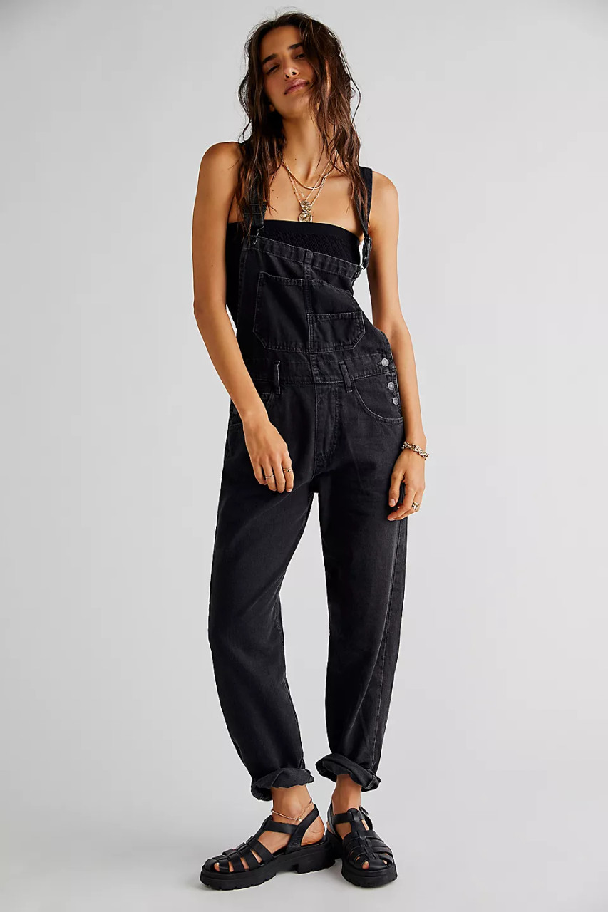 Free People Denim Shortall Dungarees Skirt Size small Brand New