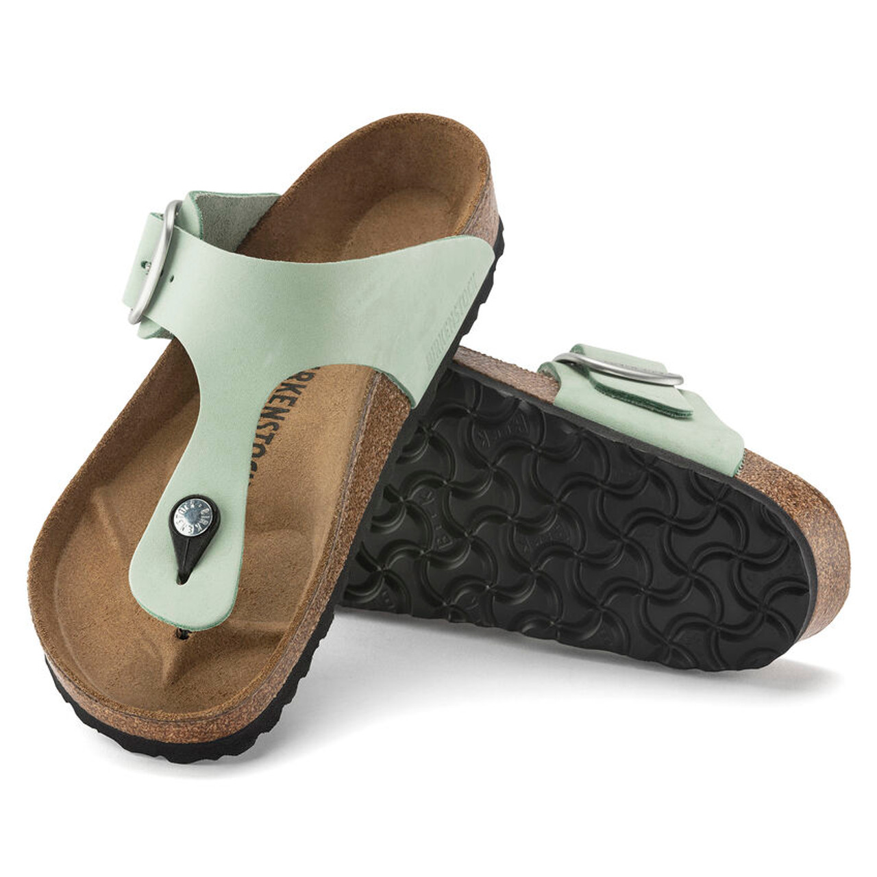 Birkenstock Gizeh Big Buckle Nubuck Matcha Regular - Starlet