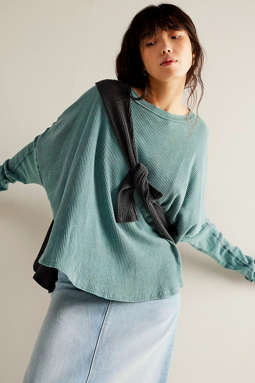 free people south side thermal top