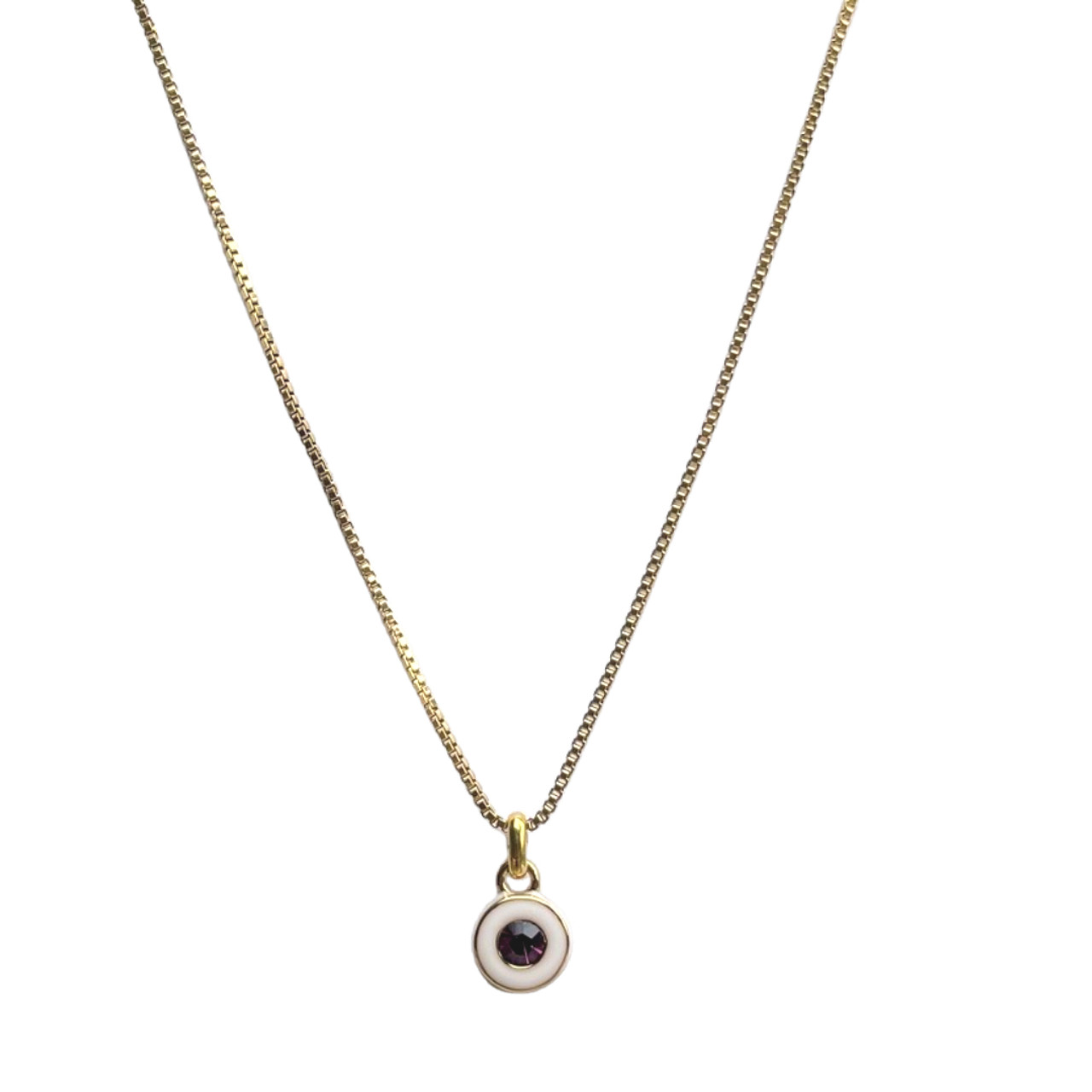 Sugar Blossom Enamel Birthstone Necklace - Starlet