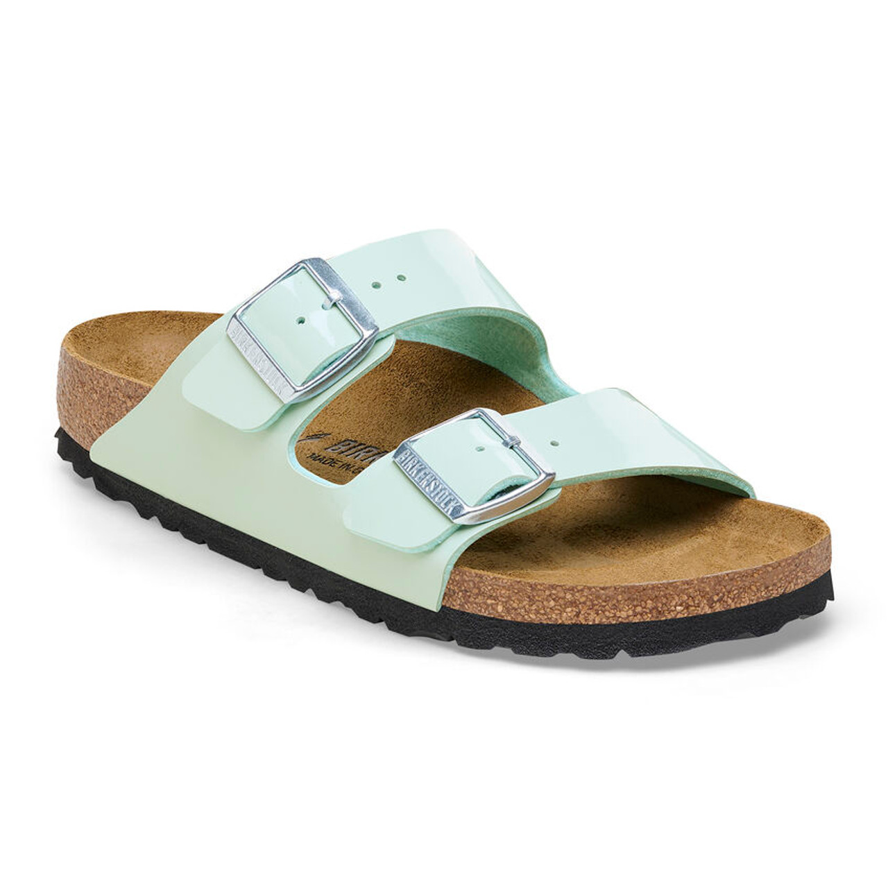 Birkenstock Arizona BF Patent Surf Green Narrow