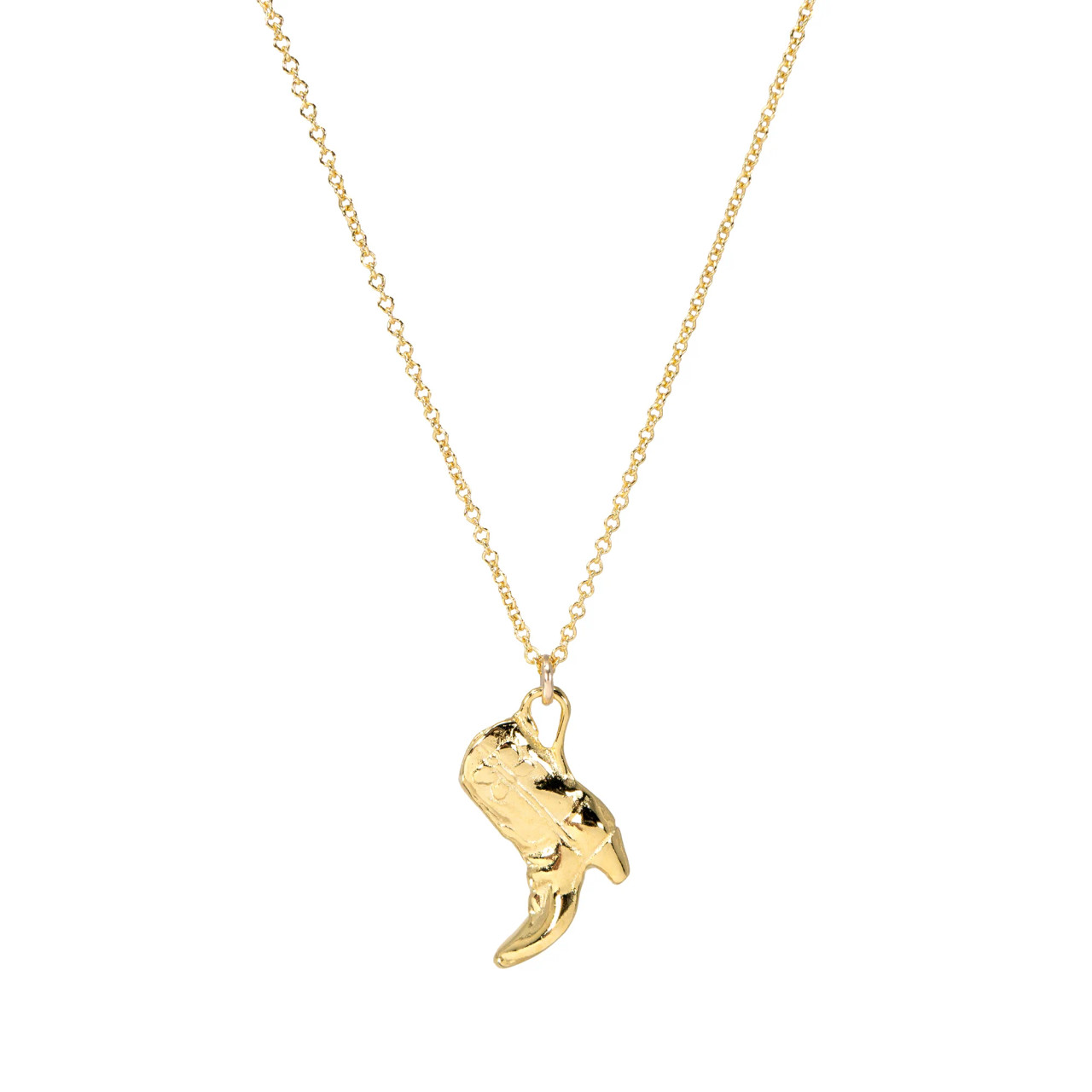 Dogeared Kick Ass Cowboy Boot Necklace Gold Dipped - Starlet