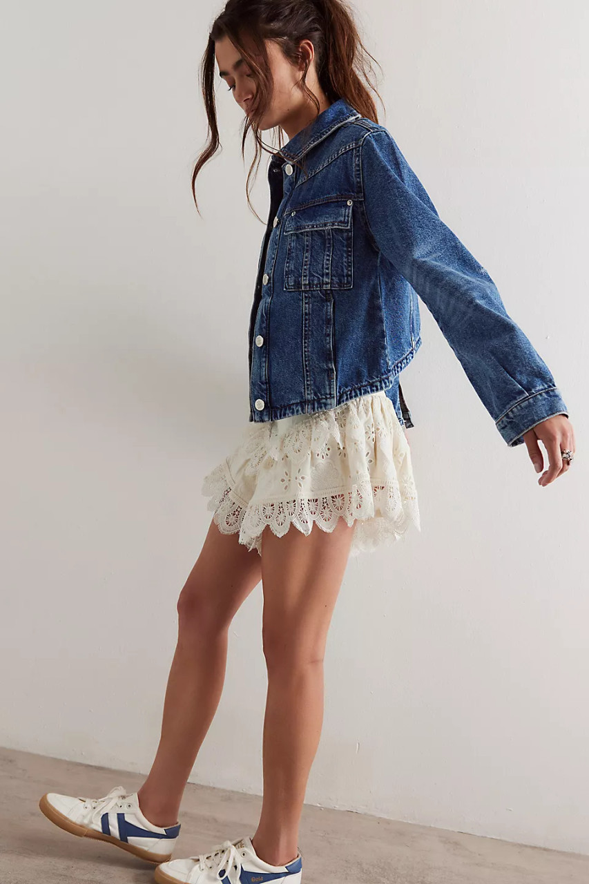 Free People Jade Denim Jacket High Dive - Starlet