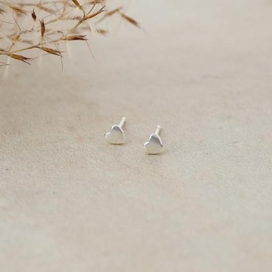 Glee Silver Plated Cutie Tiny Heart Studs