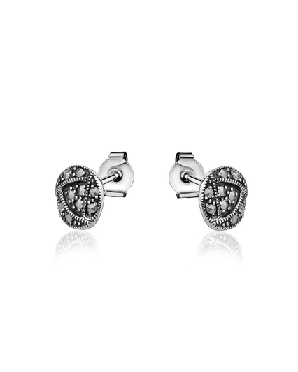 Larus Silver Marcasite Classic Studs