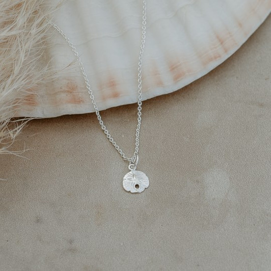 Glee Silver Plated Maritime Sand Dollar Necklace