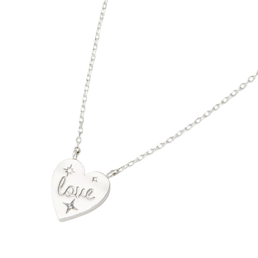 Estella Bartlett Silver Plated Love Heart Necklace