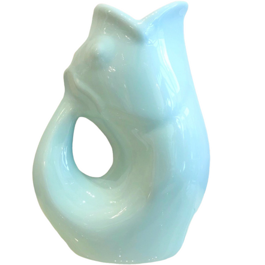 Gurgle Pot Fish Shaped Pitcher Large Blue