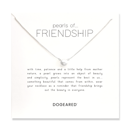 Dogeared Pearls of Friendship Large Pearl Necklace Silver