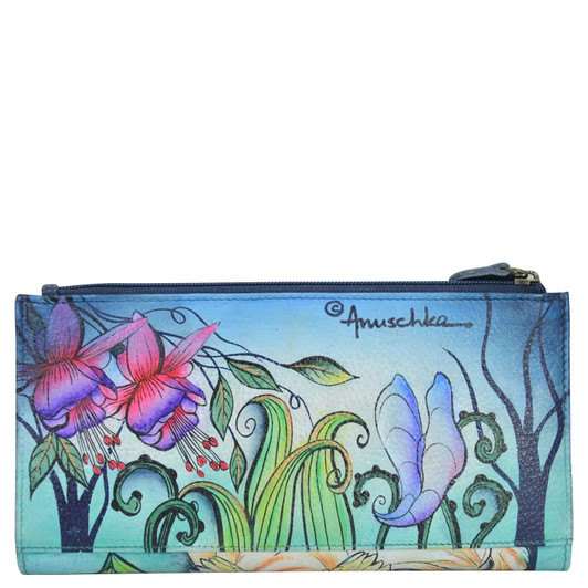 Anuschka Two Fold RFID Wallet- Enchanted Garden