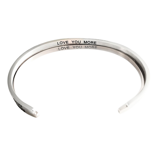 Glass House Goods "Love You More" Silver Bracelet