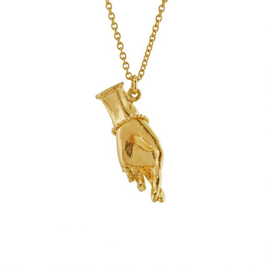 Alex Monroe Gold Plated Wish Me Luck Necklace