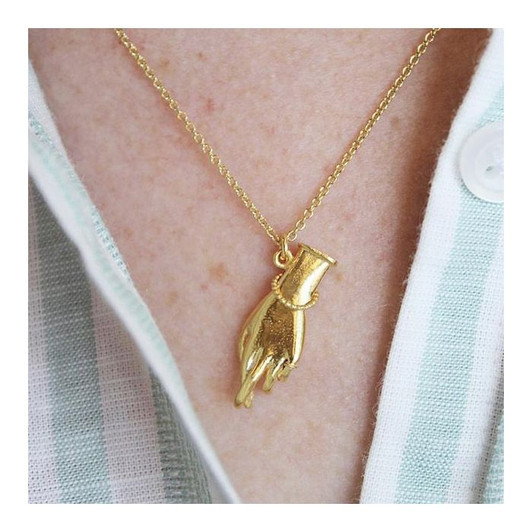 Alex Monroe Gold Plated Wish Me Luck Necklace