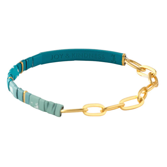 Scout Good Karma Ombre Chain Bracelet Joy & Kindness- Gold/Turquoise