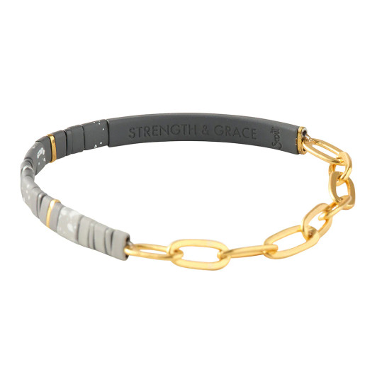 Scout Good Karma Ombre Chain Bracelet Strength & Grace- Gold/Charcoal