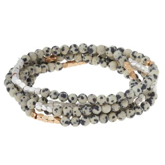 Scout Stone Wrap Bracelet/Necklace Dalmatian Jasper