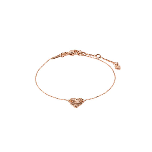 Pilgrim Rose Gold Plated Sophia Dainty Heart Bracelet