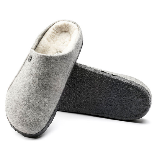 Birkenstock Zermatt Shearling Wool Light Grey Narrow