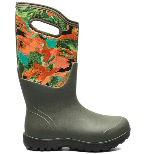 Bogs Women's Neo-Classic Tall Wild Brush Dark Green