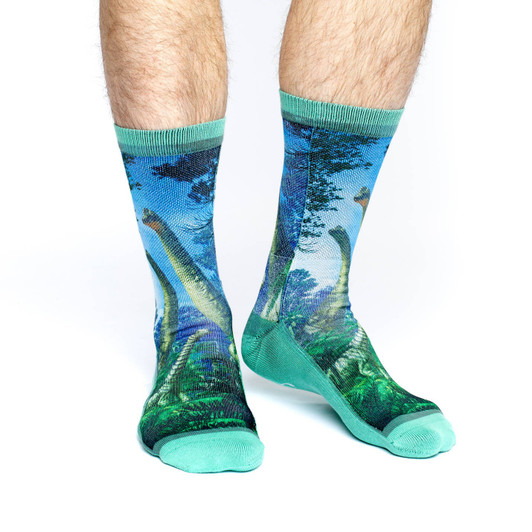 Good Luck Sock Men's Brachiosaurus Dinosaur Socks