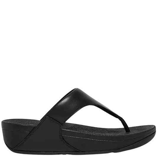FitFlop Lulu Leather Toe Post Sandals Black