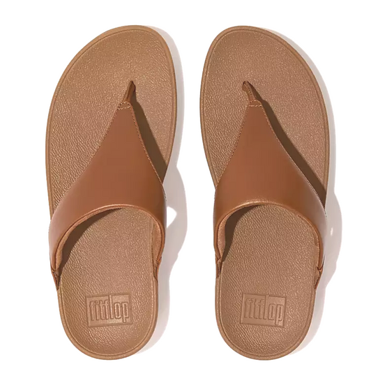 FitFlop Lulu Leather Toe Post Sandals Light Tan