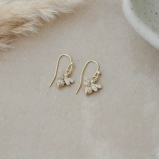 Glee Gold Plated Bee Yourself Earrings