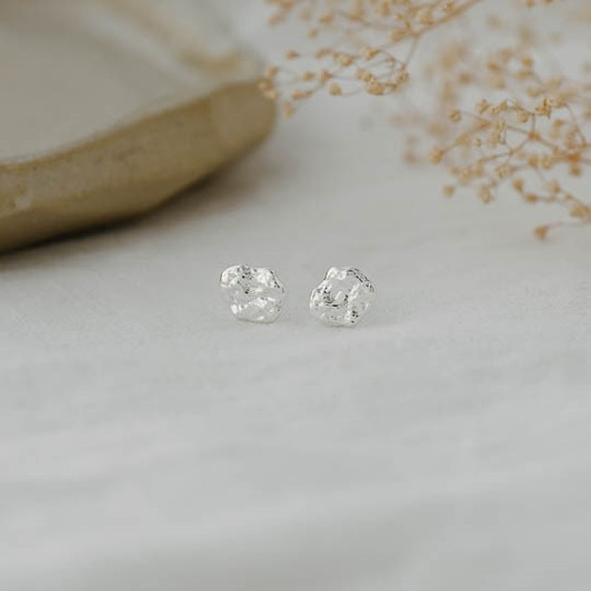 Glee Silver Plated Alanis Textured Studs