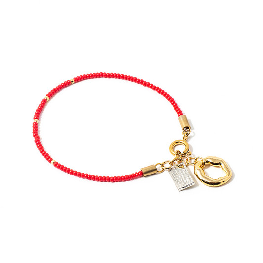 Anne Marie Chagnon Abra Beaded Bracelet Red