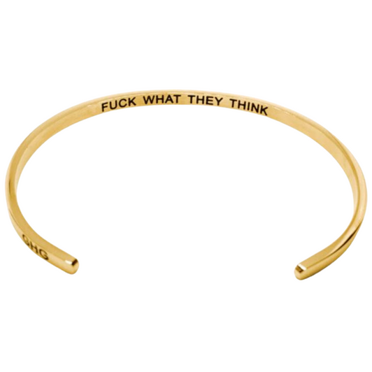 Glass House Goods "F*ck What They Think" Gold Bracelet