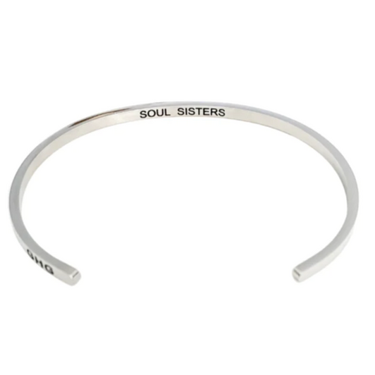 Glass House Goods "Soul Sisters" Silver Bracelet