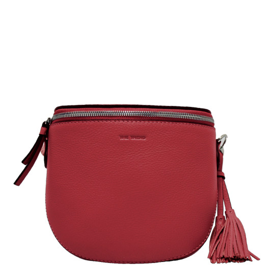 The Trend Leather Nylon Shoulder Strap Handbag Red (585562)