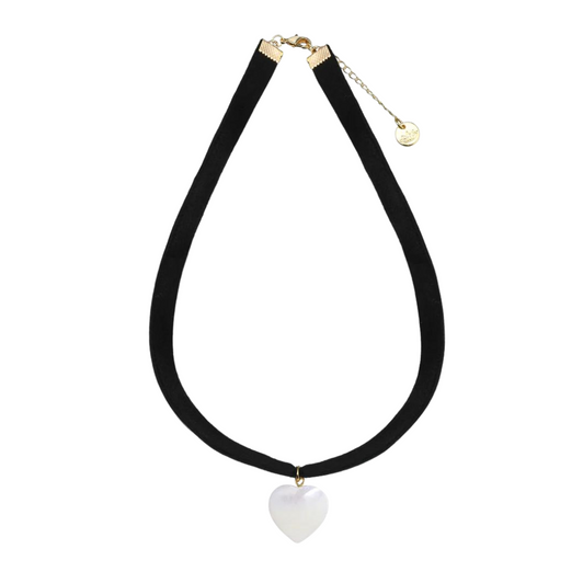 Luv & Bart Becky Velvet Heart Necklace