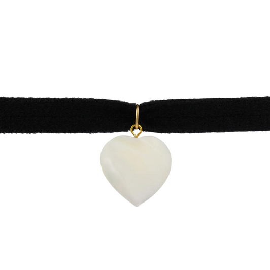 Luv & Bart Becky Velvet Heart Necklace