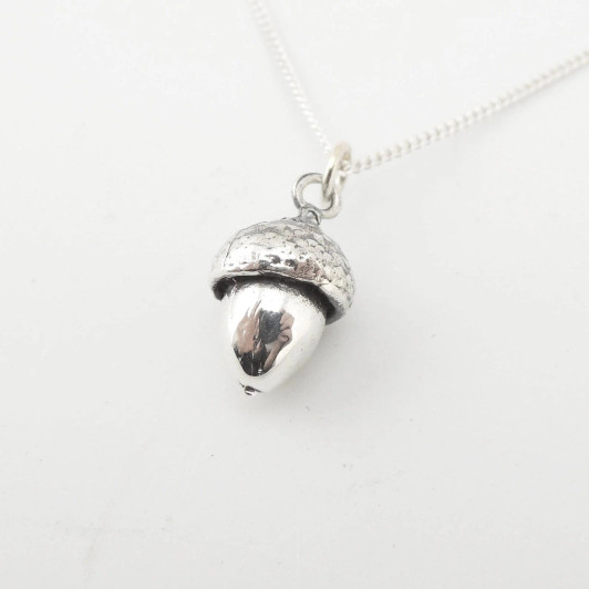 Femme Mecanique Silver Acorn Pendant Necklace