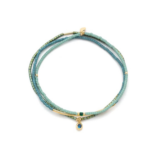 Scout Tonal Chromacolor Miyuki Bracelet Trio Turquoise/Gold