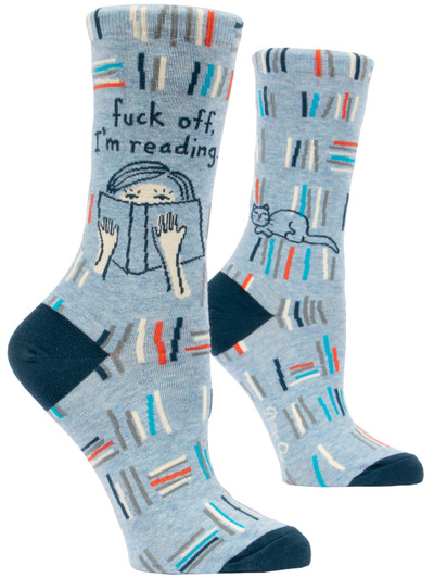 Blue Q F$%# Off I'm Reading Crew Socks