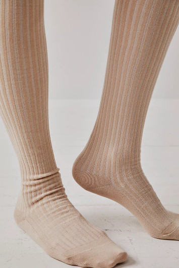 Brooke Knee High Peep Toe Socks