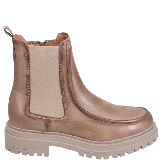 Miz Mooz Leilani Chelsea Boot Beige Antique Burnish