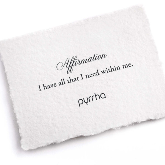 Pyrrha I Have All I Need Within Me Affirmation Talisman Necklace 18"