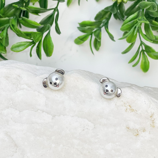 Prep Obsessed Dog Pearl Studs