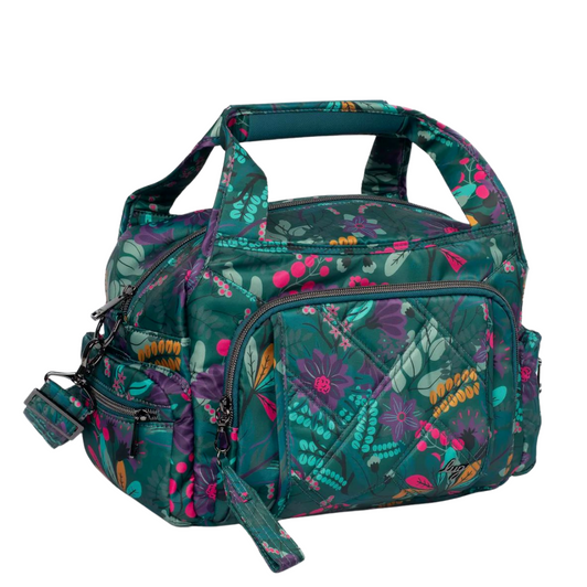 Lug Rumble Satchel Bag Evermore Floral Green