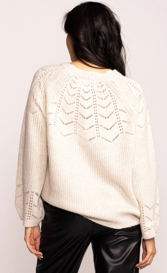 Pink Martini The Ellie Sweater White