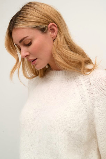 KAFFE KAemilie Knit Pullover Chalk White