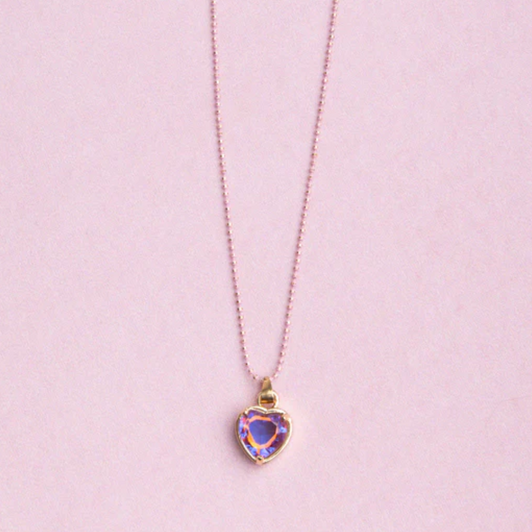 Great Pretenders Boutique Lilac Love Heart Necklace