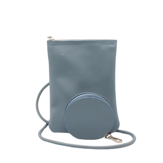 Caracol Crossbody Pouch With Change Purse Blue